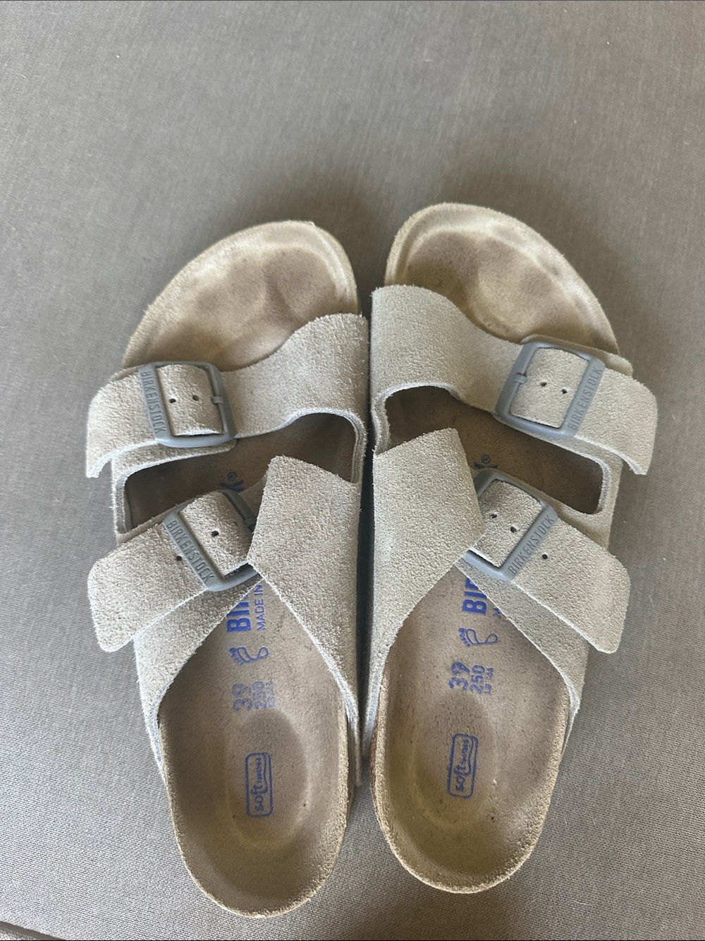 Women’s Birkenstock Arizona soft footbed Double-Buckle Suede Sandals - Picture 3 of 5